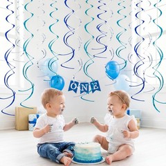 Ceiling Swirl Foil Decorations Hanging Plastic Streamer Themed Swirl Party fo…