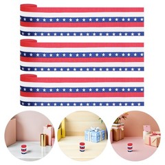 15 Rolls Independence Day Crepe Paper Craft Streamers, Red White Blue Party