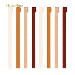 8 Rolls 82ft Rust Orange Brown Crepe Paper Streamers for Rustic Wedding