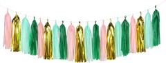 Navy-Blue White-Yellow Party-Decorations Tassel-Garland -15Pcs Graduation Weddin