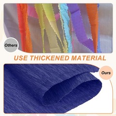 2Pcs Crepe Paper 7.9ft Long 20″ Wide Dark Blue Crepe Paper Roll