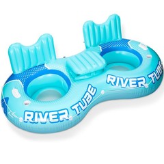 Pcs Inflatable River Tube Float 2 Person Heavy Duty Pool Float with Built in
