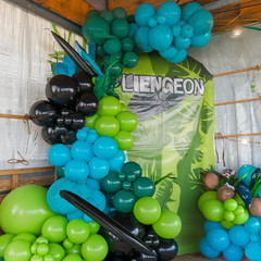 Green Brown Balloons, 50Pcs Green Balloon, Dark Brown Light Lime Grassy Teal Blu