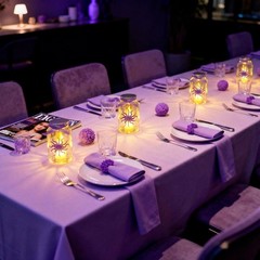 12 Sets Princess Sun Lantern with LED Candles for Centerpieces Purple Princes…