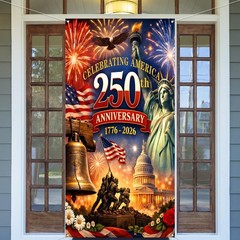 American 250th Anniversary Door Cover Banner 4th of July Patriotic Decor