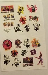 Minions FUN PACK decals posters tattoos stickers & sticker album NEW
