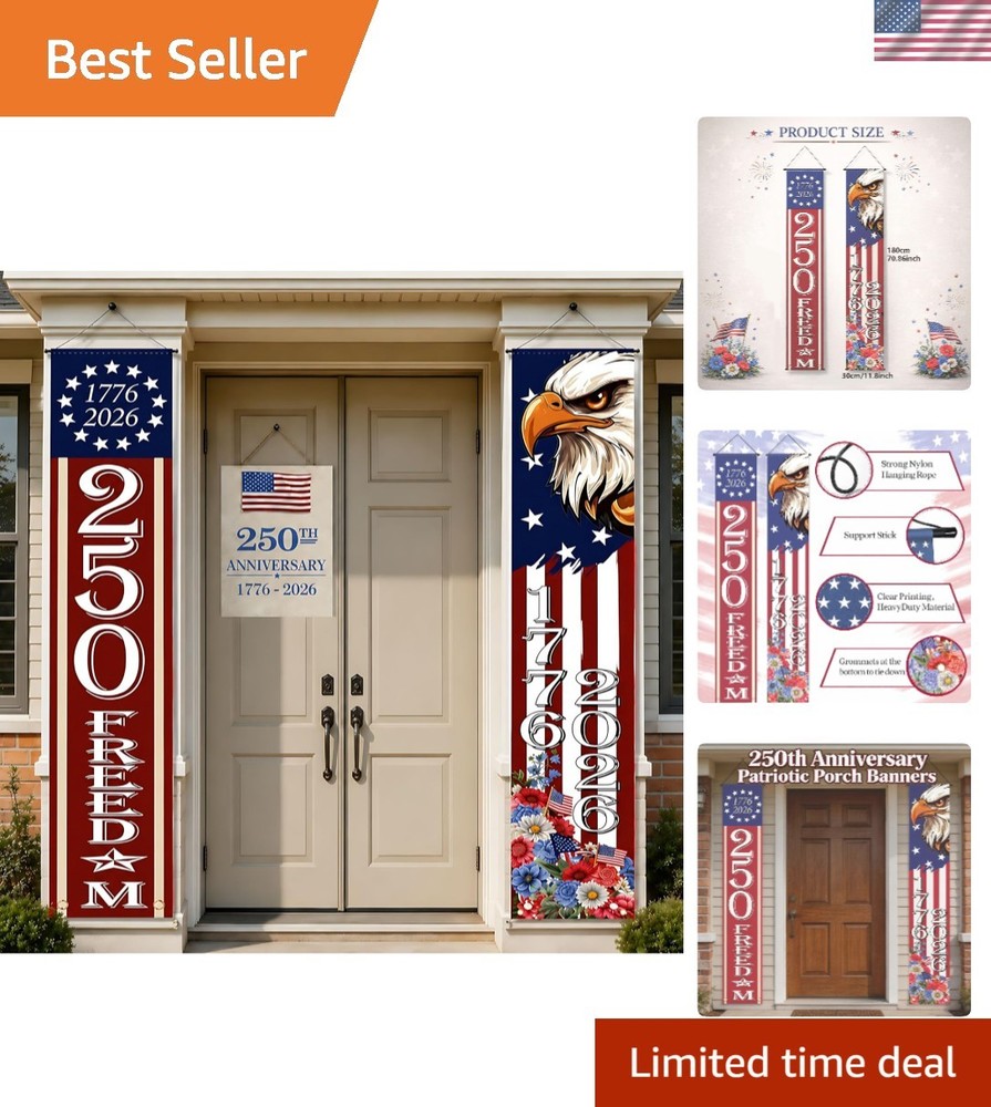 Eye-Catching 4th of July Yard Sign – 250th Anniversary Decor for All Seasons