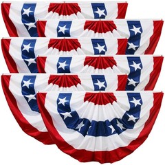 July 4th Decorations, Outdoor Flag Bunting 6-Pack