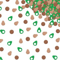 120 PCS Avocado Confetti Pinata Brown Green Glitter Summer Fruit Scatters