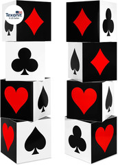4 Pcs Casino Party Decorations Las Vegas Game Night Party Supplies Large Poker F
