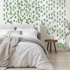 360 Feet 48 Pack Fake Greenery Hanging Garland, Ivy Leaf Plants, Vine Leaves,