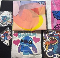 Lilo And Stitch Stitch And Angel Happy Birthday Banner Backdrop Supplies