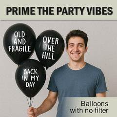 Funny Abusive Balloons | Fun Decoration for Adult Birthday Party (8 Pack Rated E
