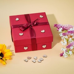 400 PCS Rustic Wooden Love Heart Wedding Table Scatter Confetti Decoration