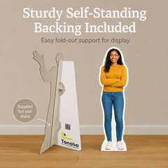 Personalised Life Size Cardboard Cutout Custom Standee Party Prop + FREE Mini