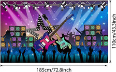 Karaoke Party Decorations Rock and Roll Backdrop Banner Tapestry Band Rock Star