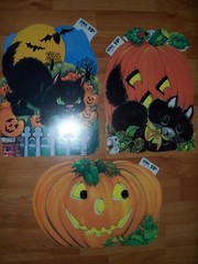 Halloween Diecuts Cutouts HMS #309 to #313 Vintage Decorations U Pick NOT a LOT