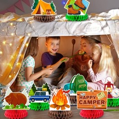 Camping Honeycomb Centerpiece,9 Pcs Camper Table Centerpieces Camper Decoration