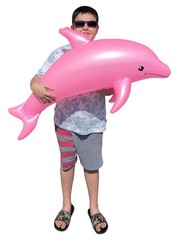 Huge 40″ Pearlized Dolphin INFLATE Inflatable Pool Beach Poolside Aquatic The…