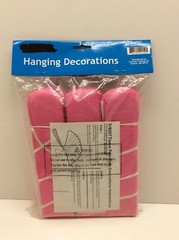 Oriental Trading Hot Pink Tissue Pom Pom Decor with Grommet 6 Pieces 15″