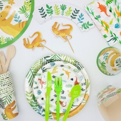 Dino-Mite 226-Piece Birthday Party Set: Roaring Dinosaur Decorations and Supplie