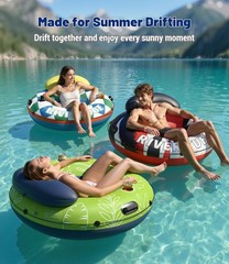 River Floats for Adults Heavy Duty 350lb, XL River Tubes for Floating – 53″ L…