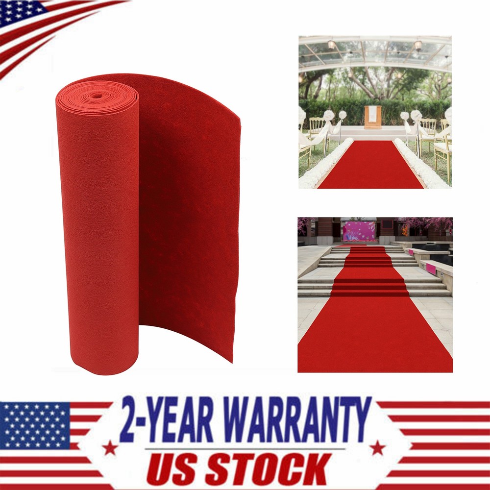360gsm Red Carpet Runner for Party Runway Aisle for Wedding Banquets Prom Decor