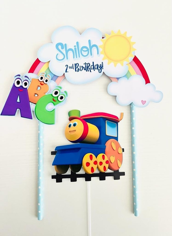 Personalized Bob the Train Cake Topper