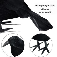 Halloween Decoration Scary Fake Crow Garden Home Party Accessory