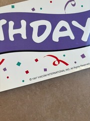 NEW DESIGNWARE REUSABLE «RUGRATS» STATIC CLING HAPPY BIRTHDAY BANNER- 1997