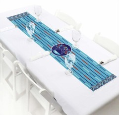 Big Dots Making Waves – Swim Team – Swimming Paper Table Runner – 12 x 60 inches