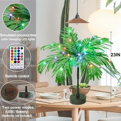 Compact 28 Color LED Palm Tree – Perfect Table Decor for Parties & Holidays