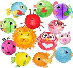 16 Pcs Colorful Paper Lanterns, Multi-Color Chinese or Japanese Hanging Paper…