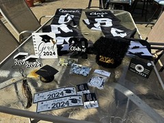 Large Lot 2024 Graduation Party Decorations-Black Gold Silver