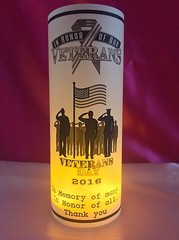 10 Personalized Veterans Day Military Vellum Luminaries Centerpieces Decorations
