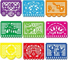 DomeStar Mexican Party Decoration, 18 Feet Plastic Papel Picado Fiesta Banner Ci