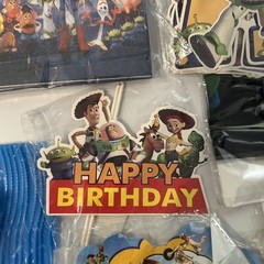 Toy Story Party Decoration Tableware Supplies Set Napkin Plates Cake topper
