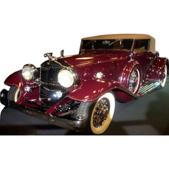 H20235 Red Packard Car 1931 Classic Car Vintage Cardboard Cutout Standup