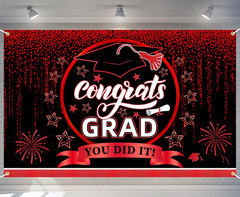 63×40″ Class of 2026 Graduation Backdrop Banner Congrats Grad Party Decor