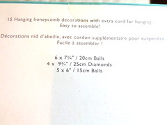 15 Hanging Honeycomb Backdrop Decorations Kit — New Unopened