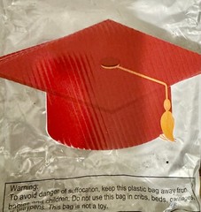 Graduation Red Gold Glitter Assorted Cutouts Random Qty -Paper Grad Decoration