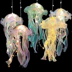 LED Jellyfish Decorations,5 Pcs Colorful Light up Hanging 5 Color/5Pcs