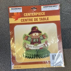 Thanksgiving Decorations Centerpieces Lot Of 4 Turkey Scarecrow Cornucopia