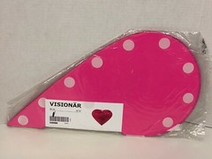 2 x Ikea Visionar Big Heart Ball Shape Pink Wedding Party Home Decor 19 3/4″ NEW