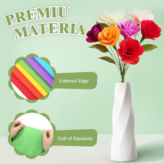 24 Pack Crepe Paper Rolls 8.2Ft X 16 Inch Colourful Crepe Paper Streamers with F