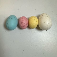 EUC – Speckled Easter Egg Decoration Set – Yellow, Blue, Pink, White