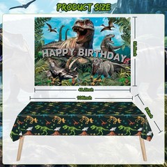 Dinosaur Birthday Party Decorations Kit for Boys – Dino Party Supplies with Tabl