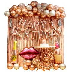 Rose Gold birthday decorations for women ，happy birthday party decorations fo…