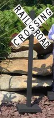 Train/Railroad Party Decorations | White Crossing | Wall Sign & Stand | 24 Inch