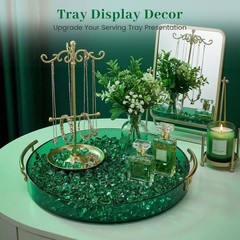 Stunning 150PCS Plastic Gems: Dark Green Acrylic Fake Ice for Tables & Tanks